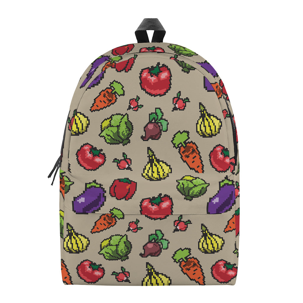 Pixel Vegetables Pattern Print Backpack