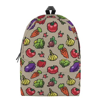 Pixel Vegetables Pattern Print Backpack