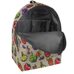 Pixel Vegetables Pattern Print Backpack
