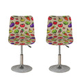 Pixel Vegetables Pattern Print Bar Stool Covers