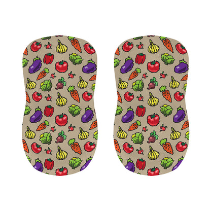 Pixel Vegetables Pattern Print Bar Stool Covers