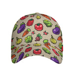 Pixel Vegetables Pattern Print Baseball Cap