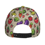 Pixel Vegetables Pattern Print Baseball Cap
