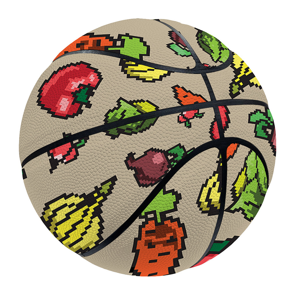 Pixel Vegetables Pattern Print Basketball