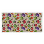 Pixel Vegetables Pattern Print Beach Towel