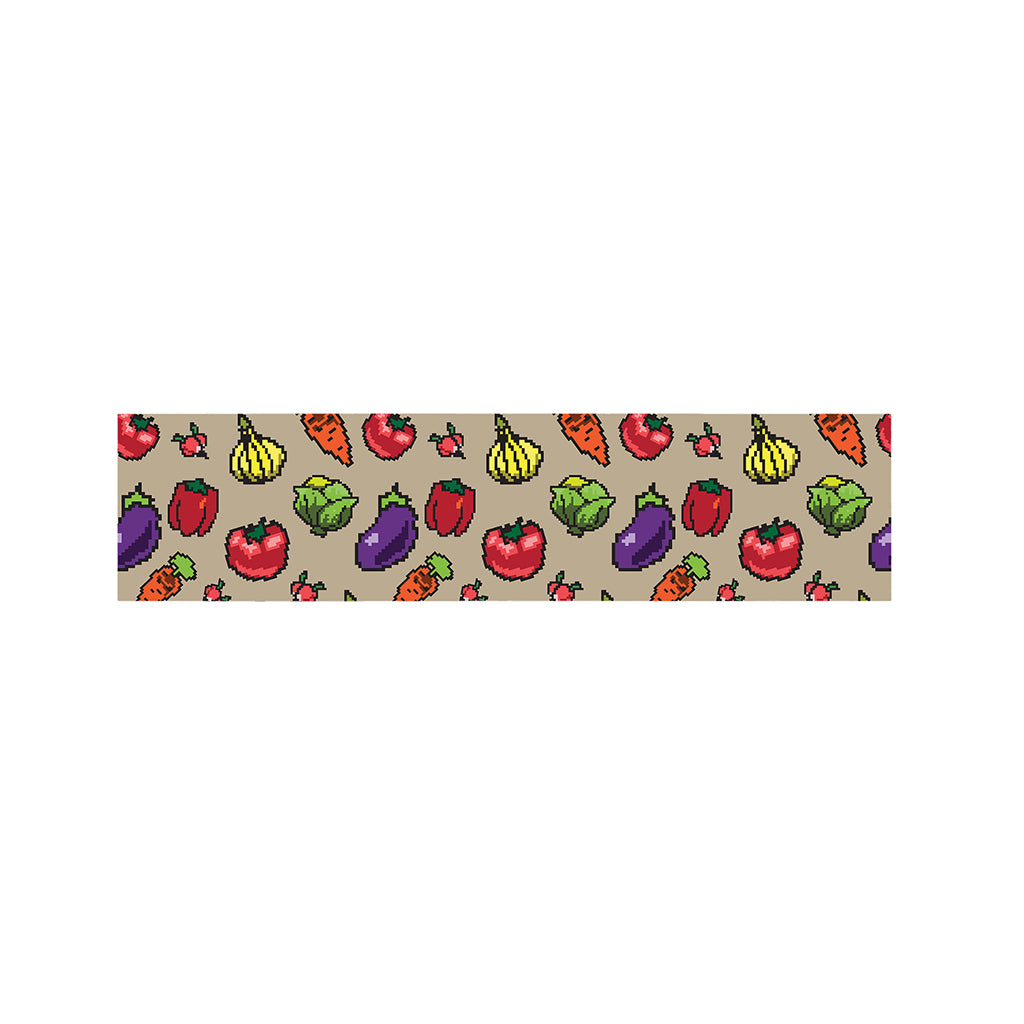 Pixel Vegetables Pattern Print Bed Runner