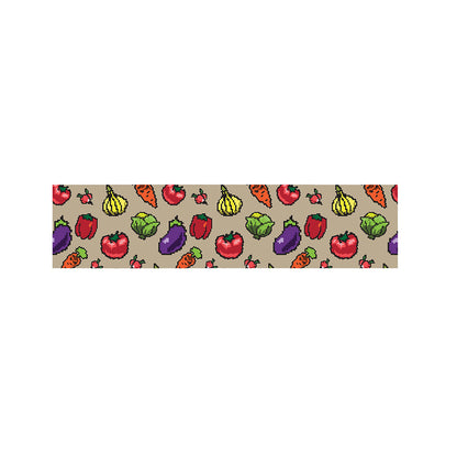 Pixel Vegetables Pattern Print Bed Runner