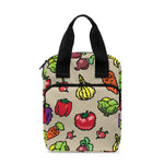 Pixel Vegetables Pattern Print Bible Tote Bag