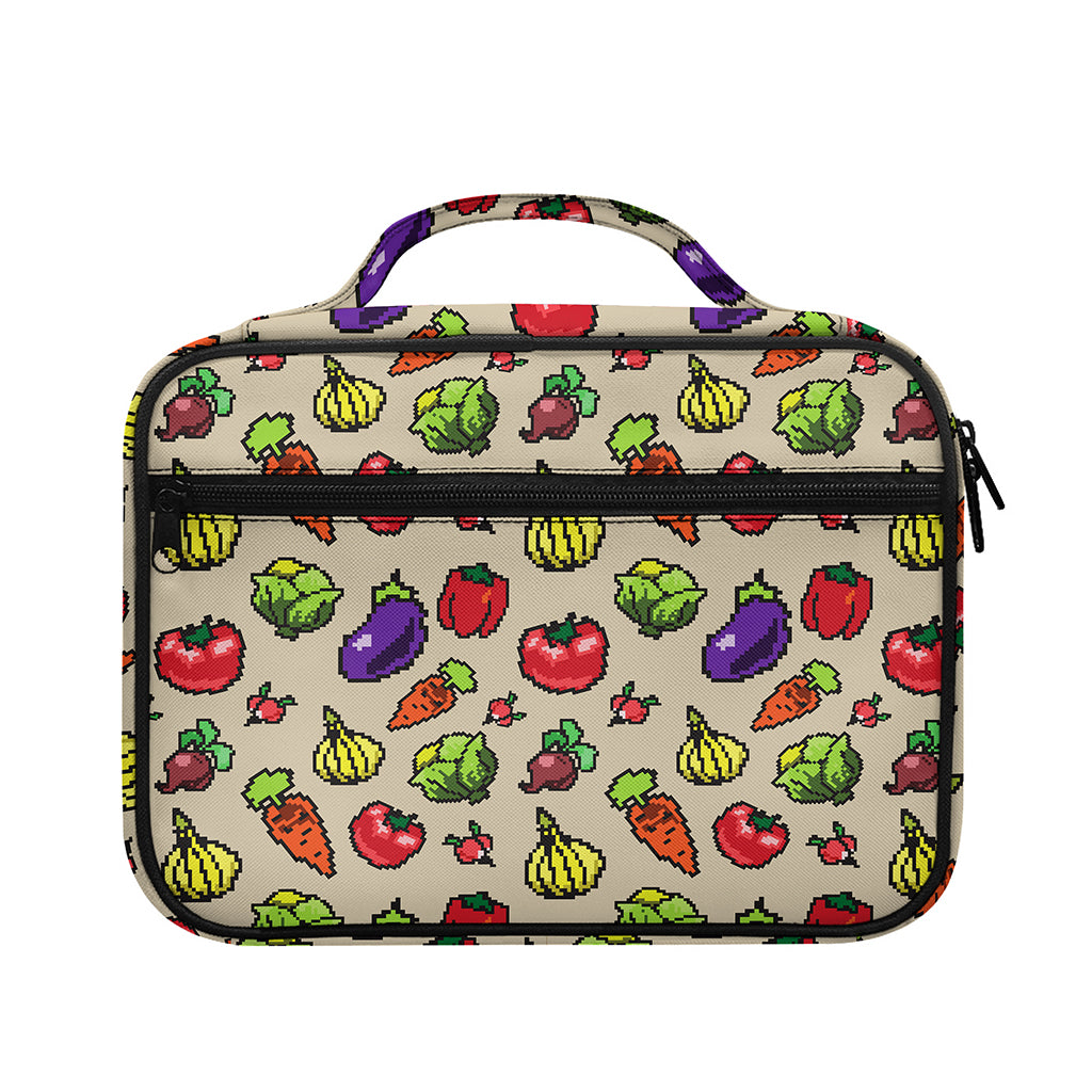 Pixel Vegetables Pattern Print Briefcase Bible Bag