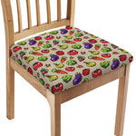 Pixel Vegetables Pattern Print Chair Cushion Cover
