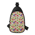 Pixel Vegetables Pattern Print Chest Bag