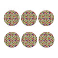 Pixel Vegetables Pattern Print Coaster Set