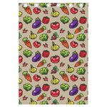 Pixel Vegetables Pattern Print Curtain