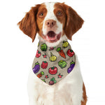 Pixel Vegetables Pattern Print Dog Bandana