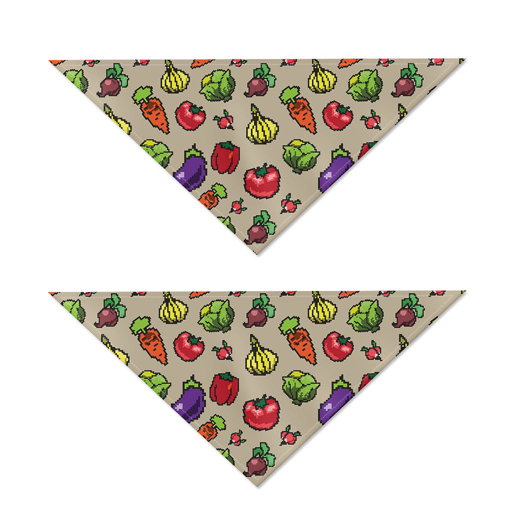 Pixel Vegetables Pattern Print Dog Bandana