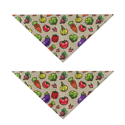 Pixel Vegetables Pattern Print Dog Bandana