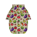 Pixel Vegetables Pattern Print Dog Zip Up Hoodie