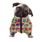 Pixel Vegetables Pattern Print Dog Zip Up Jacket