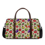 Pixel Vegetables Pattern Print Duffle Bag