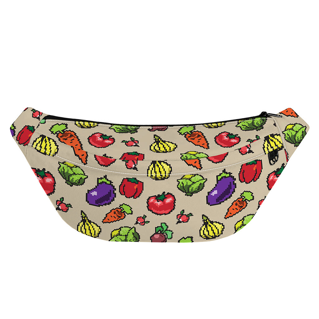 Pixel Vegetables Pattern Print Fanny Pack