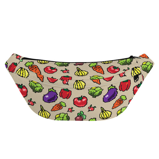 Pixel Vegetables Pattern Print Fanny Pack