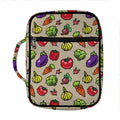 Pixel Vegetables Pattern Print Front Pocket Bible Bag