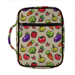 Pixel Vegetables Pattern Print Front Pocket Bible Bag