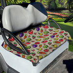 Pixel Vegetables Pattern Print Golf Cart Seat Cover
