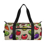 Pixel Vegetables Pattern Print Gym Bag