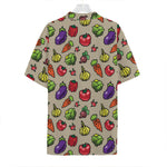 Pixel Vegetables Pattern Print Hawaiian Shirt