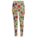 Pixel Vegetables Pattern Print High-Waisted Pocket Leggings