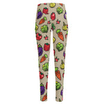 Pixel Vegetables Pattern Print High-Waisted Pocket Leggings