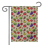 Pixel Vegetables Pattern Print House Flag