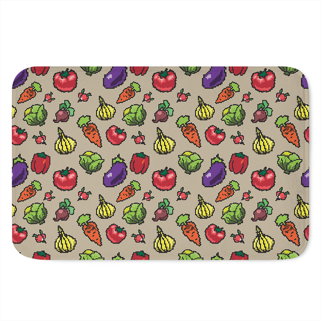 Pixel Vegetables Pattern Print Indoor Door Mat