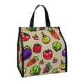 Pixel Vegetables Pattern Print Insulated Lunch Tote