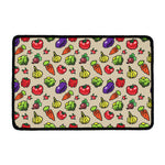 Pixel Vegetables Pattern Print Kitchen Mat