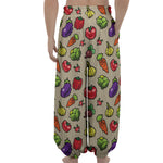 Pixel Vegetables Pattern Print Lantern Pants