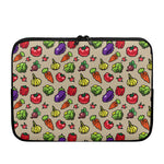 Pixel Vegetables Pattern Print Laptop Sleeve