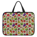 Pixel Vegetables Pattern Print Laptop Sleeve With Handle