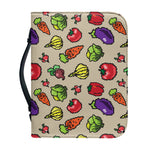 Pixel Vegetables Pattern Print Leather Bible Cover