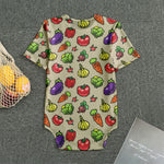Pixel Vegetables Pattern Print Men's Bodysuit