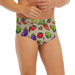 Pixel Vegetables Pattern Print Men's Briefs