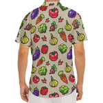 Pixel Vegetables Pattern Print Men's Deep V-Neck Shirt