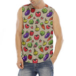 Pixel Vegetables Pattern Print Men's Fitness Tank Top
