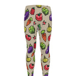 Pixel Vegetables Pattern Print Men's leggings