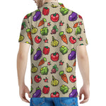 Pixel Vegetables Pattern Print Men's Polo Shirt