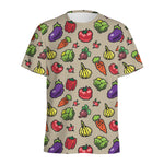 Pixel Vegetables Pattern Print Men's Sports T-Shirt