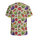 Pixel Vegetables Pattern Print Men's Sports T-Shirt