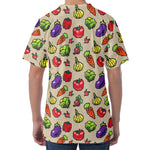 Pixel Vegetables Pattern Print Men's Velvet T-Shirt
