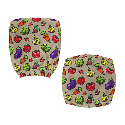 Pixel Vegetables Pattern Print Office Chair Cover